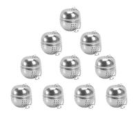 HAKIDZEL Passoire à Thé en Acier Inoxydable Résistante Haute Température Lot de 10 Boules à Thé Argenté Résidus pour Maison et Bureau