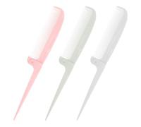 HAKIDZEL Peignes à Queue de Rat et Style Élégant Lot de 3 Pliables en Plastique Outil Multifonction pour Coiffage Précis pour Types Variés de Cheveux