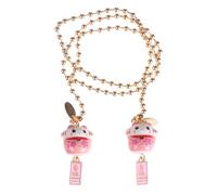 HAKIDZEL Pendentif de Voiture Chat en Céramique Rose, Décoration Intérieure Portable pour Miroir Rétroviseur, Symbole Japonerie de Chance et Prospérité