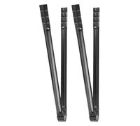 HAKIDZEL Pince à Barbecue D'extérieur en Fer Noir 2pcs, Robuste, Protège les Mains les Brûlures, pour Barbecue en Plein Air et Feu de Camp
