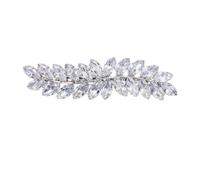 HAKIDZEL Pince à Cheveux Strass en Zircon pour Fille, Accessoire Coiffure Élégant Argenté, Pince à Frange Légère et Décorative, pour Coiffures Simples et Occasions Quotidiennes