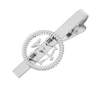 HAKIDZEL Pince à Cravate et Design Minimaliste Élégant Homme Argenté en Acier Inoxydable Motif Balance Justice, Fixation Sécurisée pour Occasions Formelles