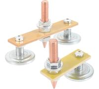 HAKIDZEL Pince de Mise la Terre Magnétique pour Soudure 2pcs, Fer et Aimant, Conductivité Forte, Fixation Facile pour Accessoires de Soudage Métal