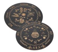 HAKIDZEL Planche de Divination pour Pendule Divinatoire Vintage en Bois 2pcs Motif Délicat Décoration Maison et Autel, pour Débutants et Soirées