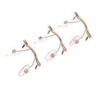 HAKIDZEL Plaquettes nasales souples 3 pièces or métal avec design poli, support antidérapant pour réparation et maintenance d'eyewear sans monture, ajustement facile