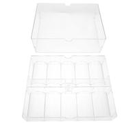 HAKIDZEL Plateau de Rangement pour Chips en Acrylique Transparent Couvercle, Organisateur Antidérapant pour Garder la Table Propre et Facile à Trouver