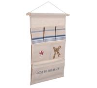 HAKIDZEL Pochette de Rangement Murale Paquet de Rangement Organisateur Suspendu Multi-Compartiments en Coton et Lin Imperméable Taille Moyenne pour Porte et Placard pour Chambre, Bureau
