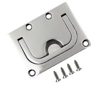 HAKIDZEL Poignée Encastrable Acier Inoxydable Carrée Anneau de Tirage pour Loquet de Trappe à Anneau Marin et Meuble la Cuisine Extérieure