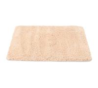 HAKIDZEL Polyester Tapis de Bain 80x50 CM Absorbant Antidérapant Beige | Surface Douce et Simple, Dessous Non Glissant, Garde le Sol Propre, Usage Salle de Bain