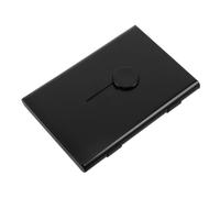HAKIDZEL Porte-Cartes de Visite en Acier Inoxydable 304, Grand Format | Protection des Cartes, Design Coulissant, pour Cartes D’identité et Visites, Usage Professionnel, Réunions