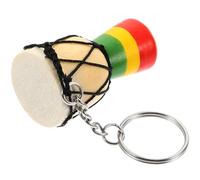HAKIDZEL Porte-clés et Forme de Tambour Pendentif Tambour Africain en Bois , Design Exquis Accessoire Multifonction Facile à Appliquer pour Paquet et Paquet à Dos