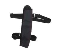 HAKIDZEL Porte-éventail Pliable, Organisateur de Ventilateur réfléchissant, Sacoche Noire en Tissu avec Sangle de Jambe Ajustable pour fête, Festival et Spectacles de Danse