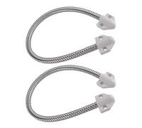 HAKIDZEL Protecteur de Câble Application Polyvalente pour Câbles Gaine de Protection Flexible 2pcs pour Porte en Acier Inoxydable Argenté pour Fil de Contrôle Accès pour Bâtiments