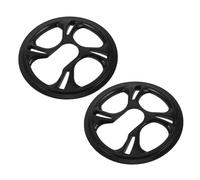 HAKIDZEL Protection Roue Dentée à Chaîne 5 Trous pour Vélo Fixe et VTT, Protège-Plateau en Plastique Noir 42 Dents, Lot de 2 Pièces