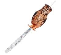 HAKIDZEL Réplique Hibou en Acrylique à Double Face Surface Réfléchissante pour Décoration Saison, Pigeon Réaliste pour Jardin Extérieur