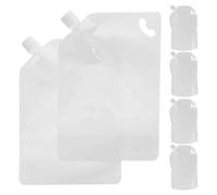 HAKIDZEL Sachets Rechargeables Étanches et Peu Encombrants Lot de 6 1l en Plastique Blanc pour Trousse de Maquillage de Voyage et Paquet de Voyage pour Liquides