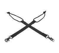 HAKIDZEL Sangles de Fixation pour Chaussures de Snowboard en Nylon Noir, Lot de 2 Pièces de 19,5 Cm, Laisse Courte Sécurisée pour Activités de Ski en Station