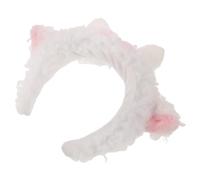HAKIDZEL Serrage-tête et Fête Halloween de Déguisement Oreilles D'agneau en Tissu Blanc, Facile à Porter et Gardant Chaud pour Carnaval Adultes et Garçon et Filles