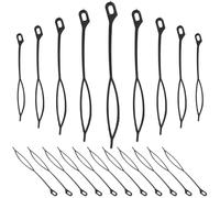 HAKIDZEL Set de Aiguilles à Crochet Outil Robuste et Réutilisable Lot de 30 en Plastique Noir pour Dreadlocks pour Coiffure et Tissage de Cheveux Courts