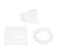 HAKIDZEL Sets de Housses Jetables pour Siège Auto et Levier de Vitesse Lot de 100 en Plastique Blanc Protection Anti-Saleté pour Entretien Automobile et Garage