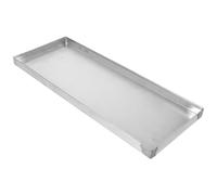HAKIDZEL Soucoupe en Acier Inoxydable Rectangulaire pour Bac à Fleurs, Plateau de Récupération d'eau pour Réfrigérateur, Argenté, Multi-Fonction, Étanche, Intérieur et Extérieur
