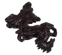 HAKIDZEL Statue de Cheval en Bois Sculpté, Posture Debout, Décor Bureau | Bois Massif, Texture Veinée Polie, Style Classique Intemporel, pour Cabinet D’exposition et Études