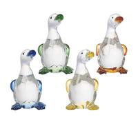 HAKIDZEL Statuette de Canard en Cristal 4 Pièces, Ornement Décoratif