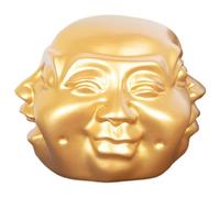 HAKIDZEL Statuette Tête de Bouddha Décorative de Bureau en Résine Or