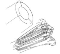 HAKIDZEL Support à Brochettes pour Friteuse à Air en Acier Inoxydable avec 24 Brochettes Rondes Rack Vertical pour Barbecue Polyvalent pour Viande Légumes et Grillades en Extérieur