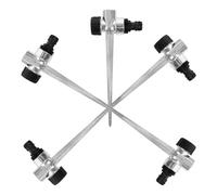 HAKIDZEL Support D'arroseur de Jardin Automatique Rotatif 2pcs en Plastique Argenté, Facile à Installer et Stable, pour Serrage et Agriculture