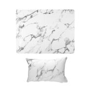 HAKIDZEL Support de Bras Marbré pour Manucure, Coussin Pliable en Mousse et Cuir Pu Blanc, Tapis de Table Protecteur Antidérapant, Accessoire Professionnel pour Salon et Usage Domestique,