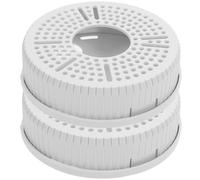HAKIDZEL Support de Fixation Mural et Plafond 2pcs en Plastique Blanc Gestion des Câbles et Renforcée pour Caméras de Sécurité et Routeur pour Bureaux et Maisons