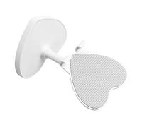 HAKIDZEL Support de Téléphone en ABS et Métal Patin Antidérapant Blanc de Cœur de Bureau Réglable Multiangles pour Étude en Bibliothèque ou Bureau à Domicile