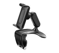 HAKIDZEL Support de Téléphone Polyvalent Fixation Tableau de Bord et Rétroviseur pour Voiture en Plastique Noir Multi-Fonction sans Bloquer Boutons Téléphone