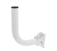 HAKIDZEL Support pour Caméra Extérieure en Acier Blanc Équerre Pivotante Robuste, Installation Simple pour Poteau de Montage en Extérieur