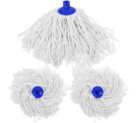 HAKIDZEL Têtes de Balai Réutilisables Lot de 3 en Coton Forte Absorption Pièces de Rechange pour Balai Serpillère, Nettoyage des Sols