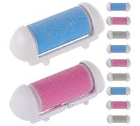 HAKIDZEL Têtes de Rechange Remplacement Facile 12pcs Râpe Pied Électrique pour en Plastique, Accessoires Galets pour Soin des Pieds Secs et Abîmés pour Pédicure
