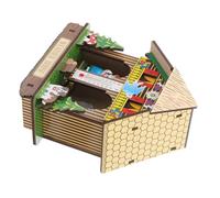 HAKIDZEL Thermomètre et Hygromètre Mural en Plastique Beige, Mesure de Température Précise et Baromètre Météo pour Intérieur, Design Simple et Écologique Couleur Couleur Aléatoire