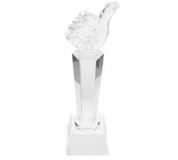 HAKIDZEL Trophée Poucette en Verre Transparent, Statue de Pouce, Récompense