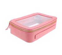 HAKIDZEL Trousse De Toilette Transparente avec Double Zippers De Voyage Pratique pour Cosmétiques Et Accessoires pour Avion Séjours Courts Pastel