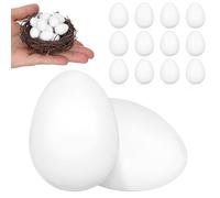 HAKIDZEL Œufs Factices Outil Solide en Plastique Blanc 30 pour Perruches pour L'entraînement Gestion du Nid, Fournitures pour L'éclosion des Pigeons, Lot de 30 Pièces