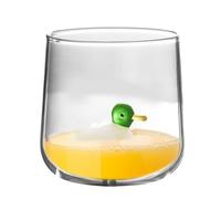 HAKIDZEL Verre à Boire en Verre 300ml de Canard, Design Unique et Adorable, Pratique Utilisation Prolongée, pour Salon de Dessert ou Hôtel