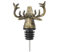 HAKIDZEL Verseur à Vin Alliage de Zinc Finition Bronze Vert Bouchon de Bouteille Chic Tête de Cerf Bec Verseur Créatif pour Vin Rouge Accessoire Bar Cuisine pour Noël Présent Amateur
