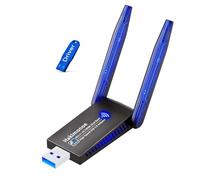 Hakimonoe Adaptateur WiFi USB 3.0 pour PC de bureau, AC1300 Mbps double bande 2,4 G 5G réseau sans fil WiFi antenne améliorée pour ordinateur portable Windows 11 10 8.1 8 7 Vista XP, Plug n Play avec