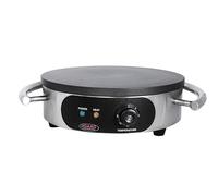 Hakka Crêpière Électrique 40cm, Crêpière Professionnelle avec Plaque de Cuisson en Fonte, Machine à Crêpes avec Poignée et Spatule pour La Maison, La Boulangerie, Les Restaurants et Les Cafés, 3000W