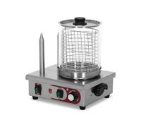 Hakka Machine à Hot Dog Professionnelle 550W - Cuiseur Vapeur & Chauffe-Pains, 2 Emplacements pour Toast, Acier Inoxydable, Double Commande de Température 30-110°C, 220V