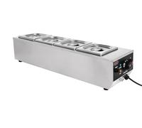 Hakka Tempéreuse à Chocolat, 1060W Fondoir à Chocolat Commercial avec Temp Réglable 30~85℃, 4 x 1/6 GN Pan, Machine à Fondre et Chauffer le Chocolat Économe en Énergie pour Boulangerie/Café/Restaurant