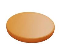 Haklein Coussin de chaise de salle à manger en cuir synthétique, coussin rond en mousse à mémoire de forme, antidérapant et doux, pour salon, terrasse, jardin (diamètre 40 cm, orange)