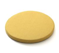 Haklein Housse de coussin ronde en paille tissée amovible avec base élastique - Grande taille - Pour tabouret de sol - Jaune - Diamètre 50 cm, hauteur 10 cm