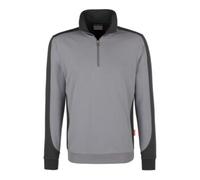 HAKRO Hakro Sweat-shirt Zip Contrast Performance, Titane, Taille unisexe: M Quantité:1